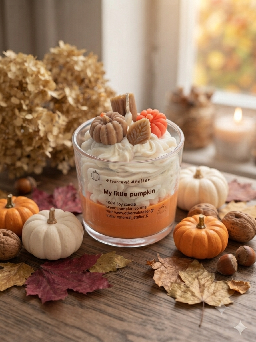 Χειροποίητο Κερί Σόγιας «My Little Pumpkin» | Pumpkin Soufflé